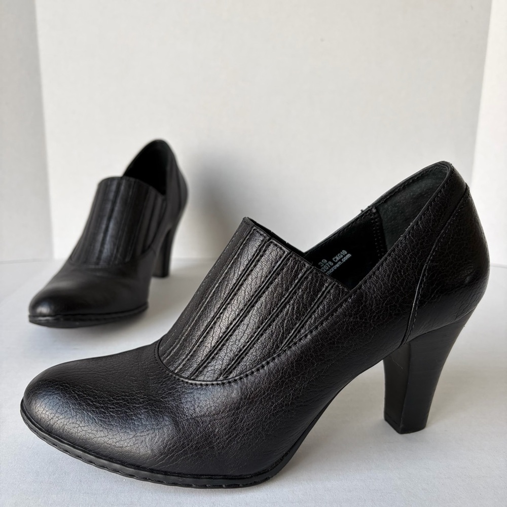 Born Crown Black‎ Leather 3 Inch Heels Granny Witchy Academia Women’s 8